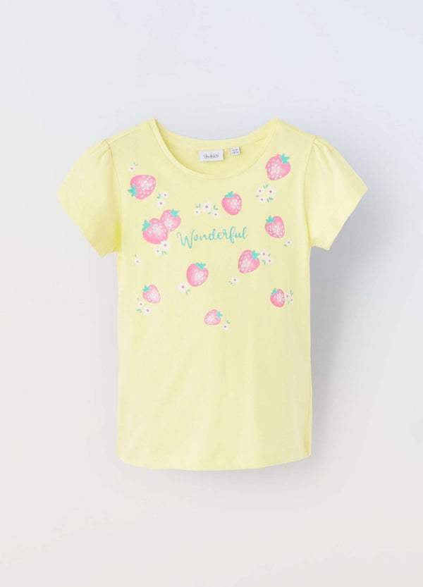 T-shirt in puro cotone bambina