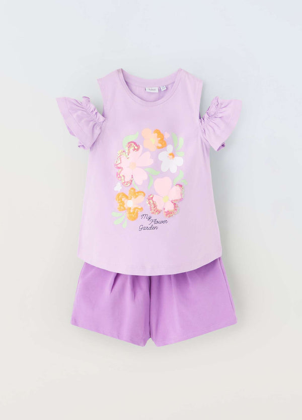 Jogging set in cotone bambina