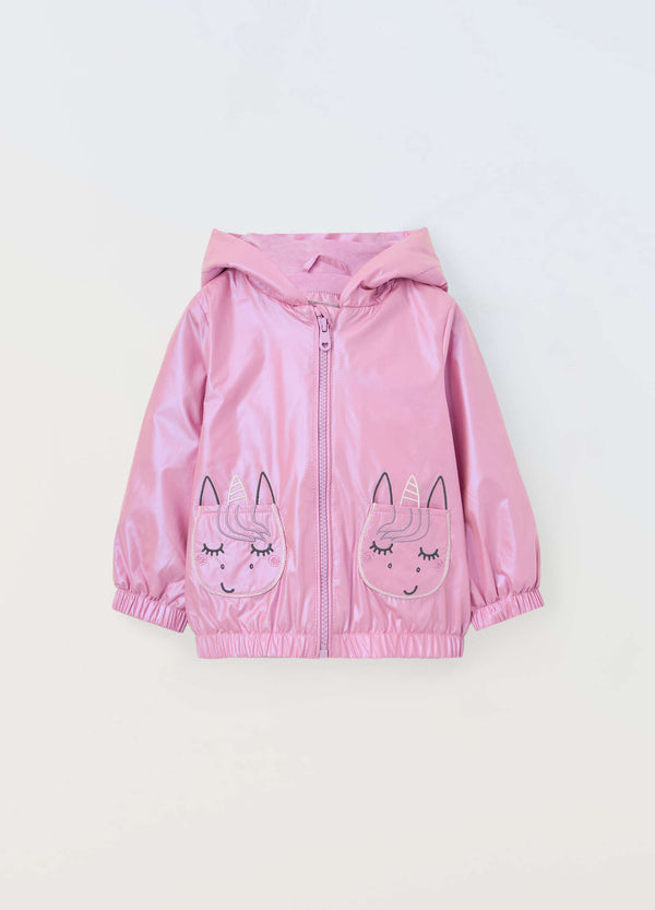 Giacca a vento con ricami neonata