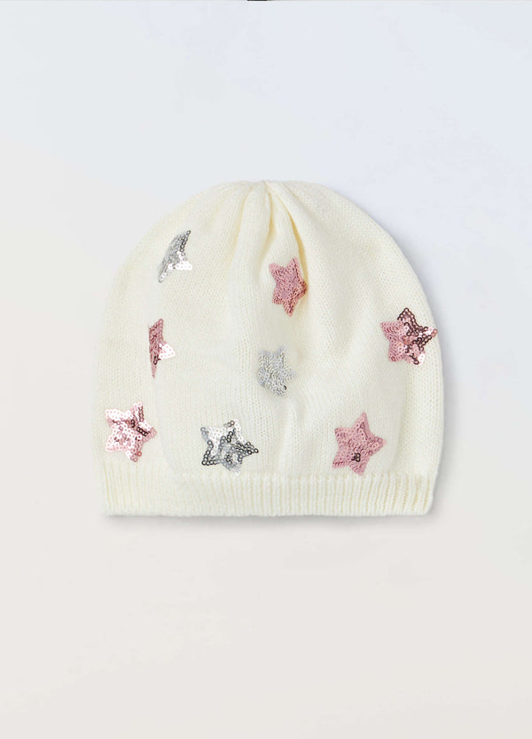 Berretto tricot con paillettes