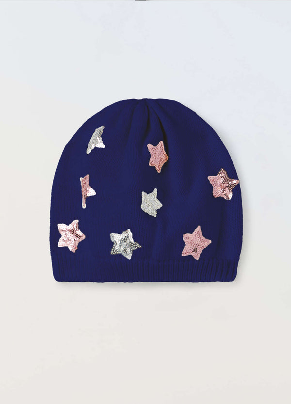 Berretto tricot con paillettes