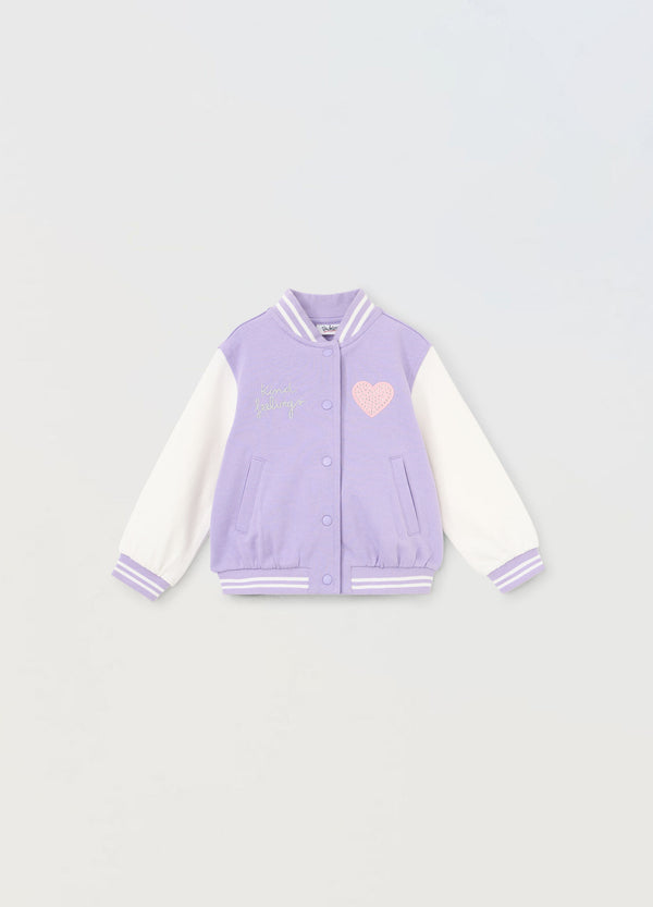 Felpa varsity in puro cotone neonata