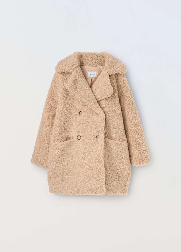 Cappotto teddy doppiopetto Blukids ragazza