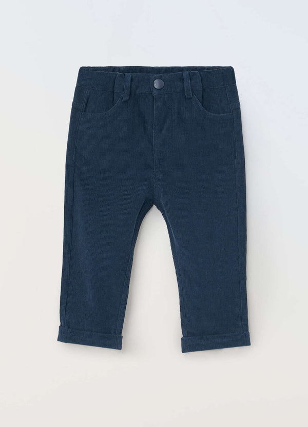 Pantaloni chino in costina di cotone neonato