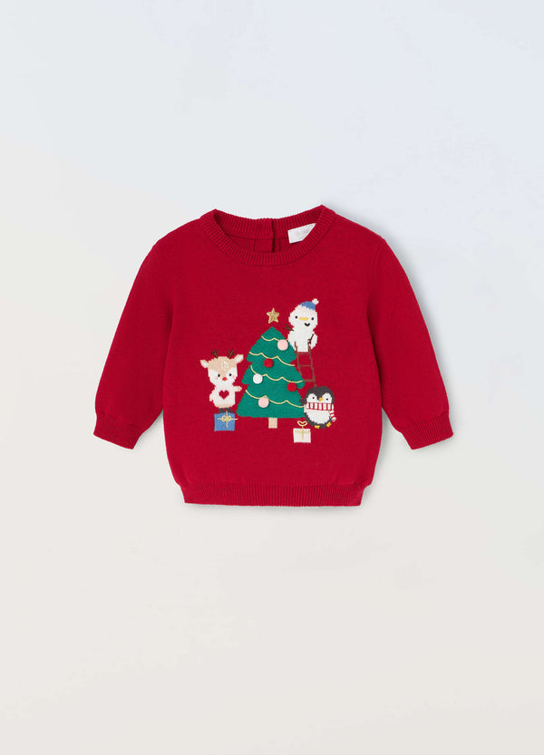 Girocollo tricot in puro cotone neonato