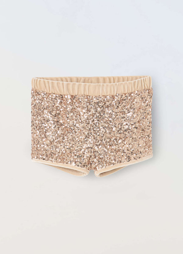 Shorts con paillettes neonata