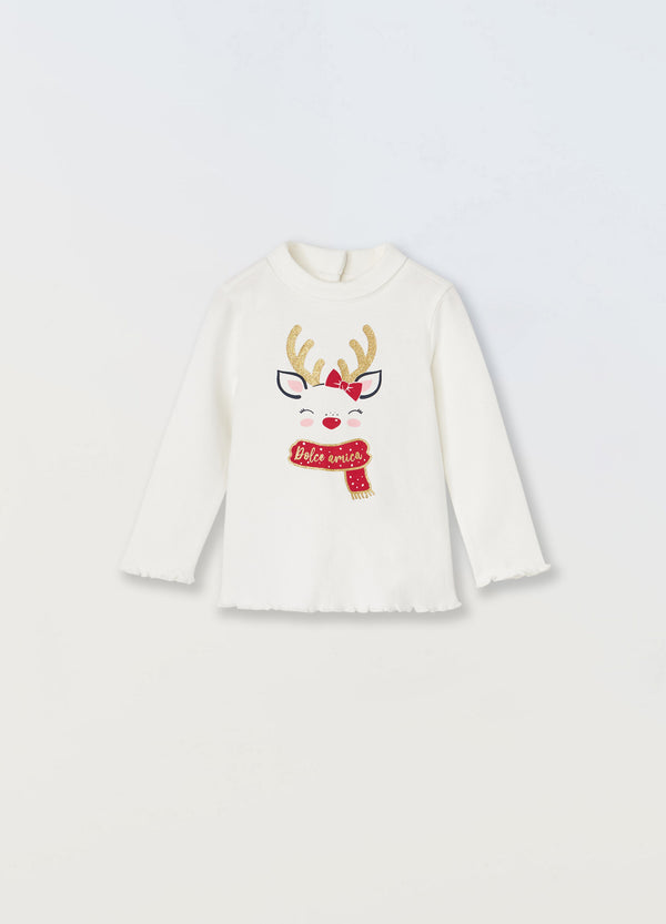 T-shirt in interlock di puro cotone neonata