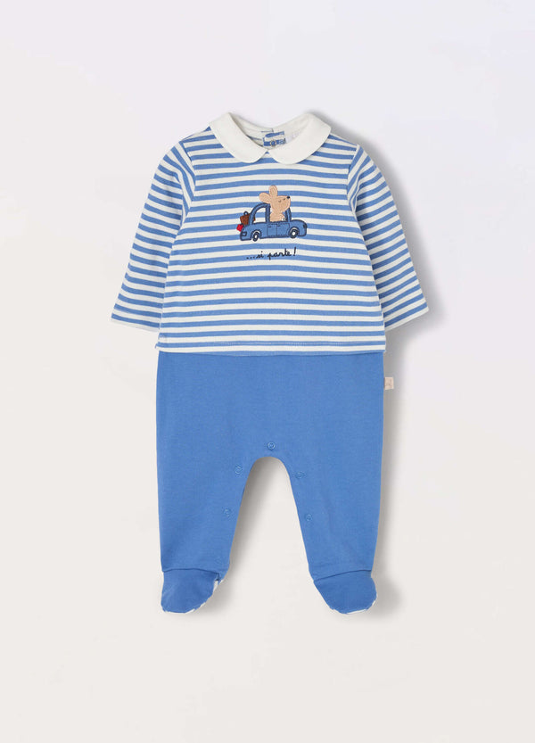 Tutina lunga in cotone neonato
