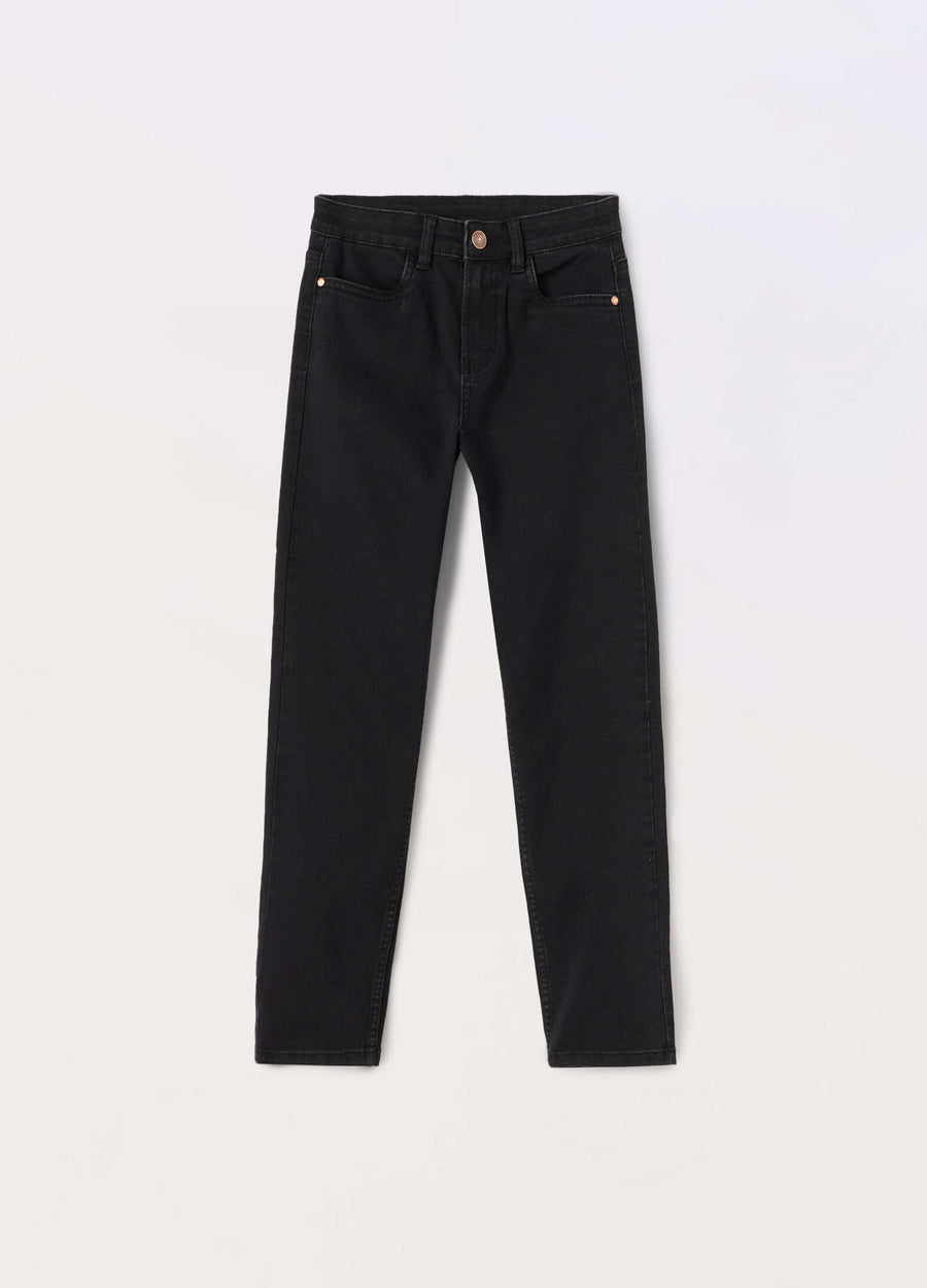 Pantaloni in stretch denim di misto cotone ragazzo