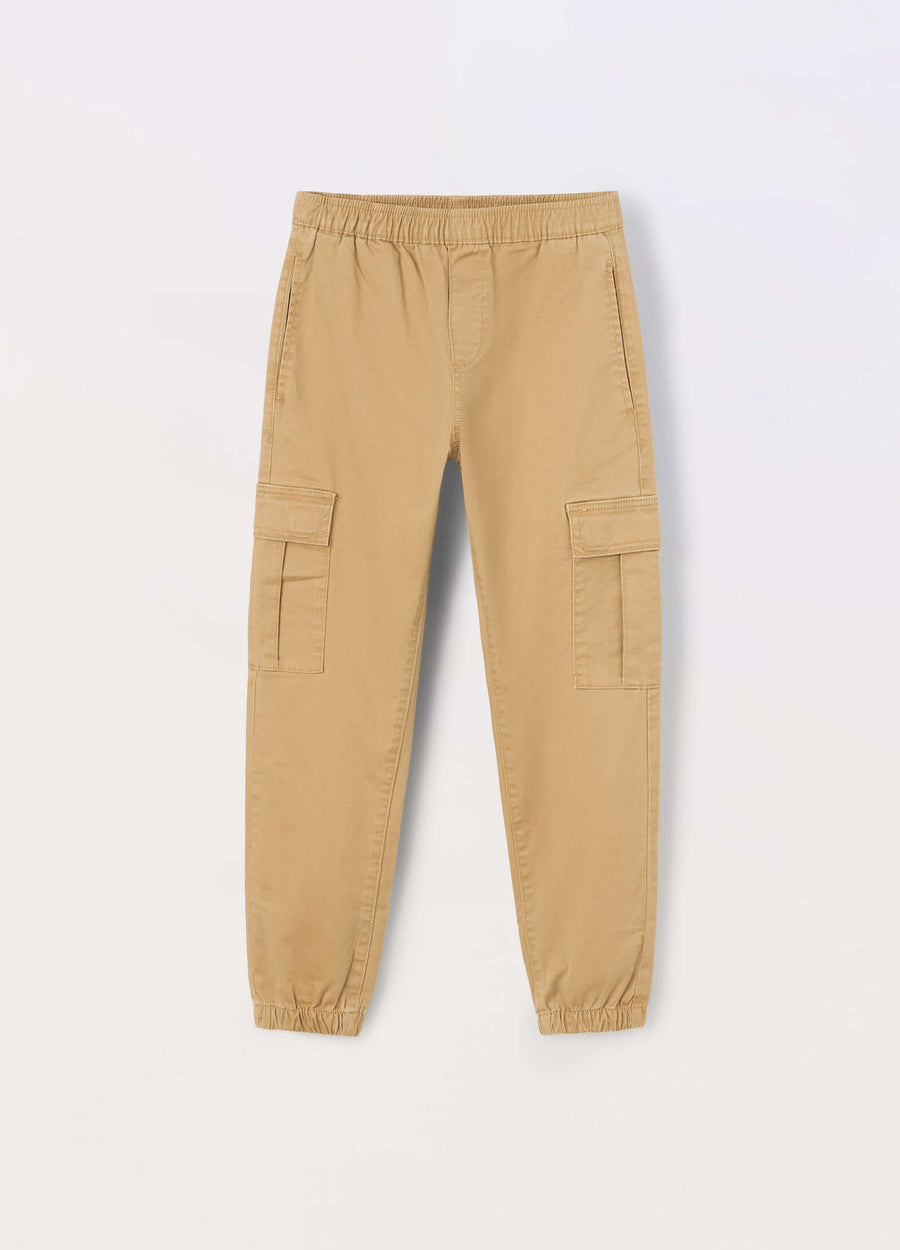 Jogger cargo in cotone stretch ragazzo