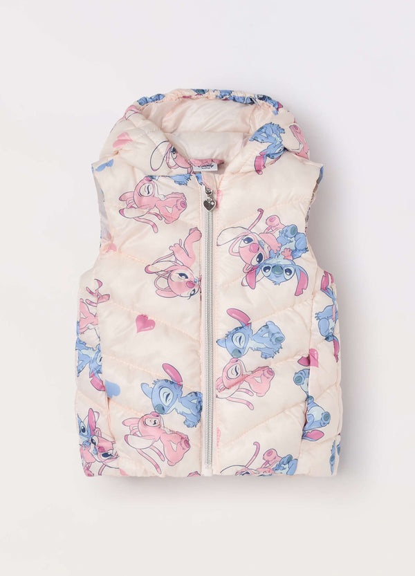 Gilet imbottito con cappuccio neonata