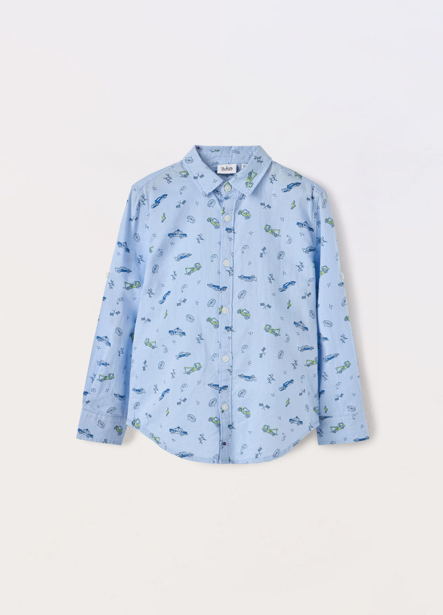 Camicia misto lino bambino