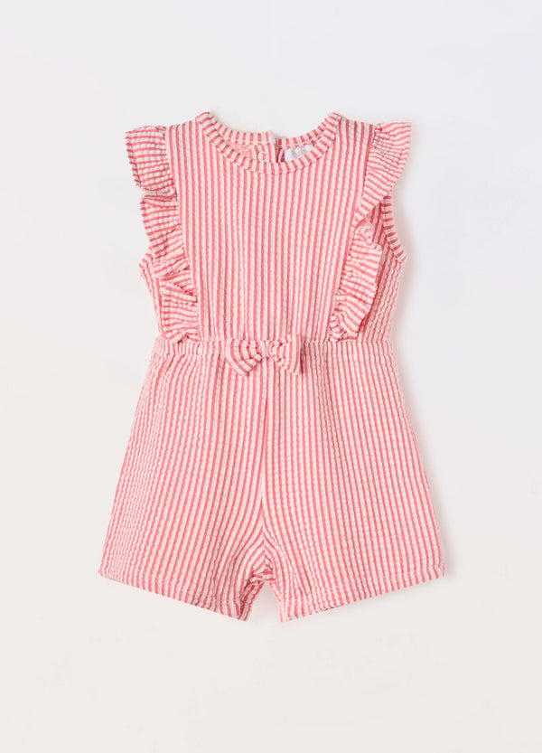 Tutina misto cotone a righe neonata