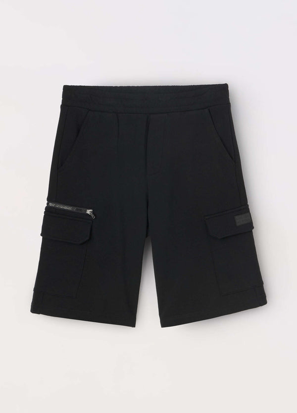 Shorts cargo in french terry di puro cotone ragazzo