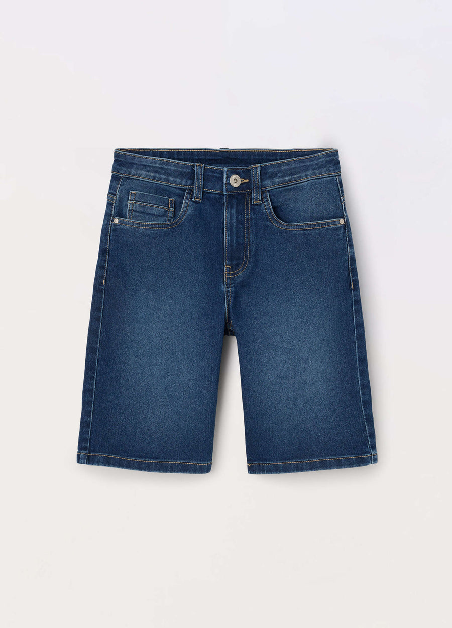 Shorts in denim misto cotone ragazzo