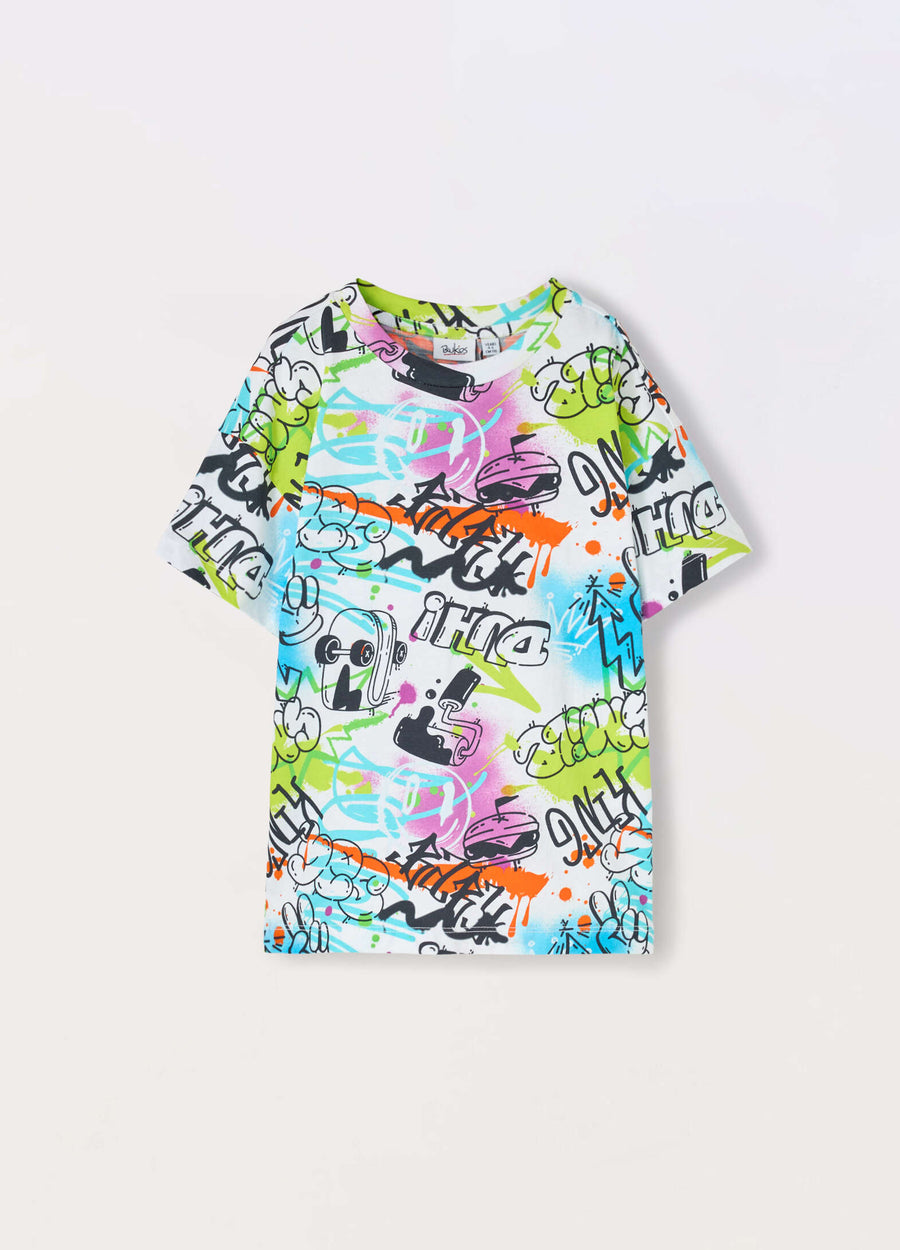 T-shirt in jersey di puro cotone bambino