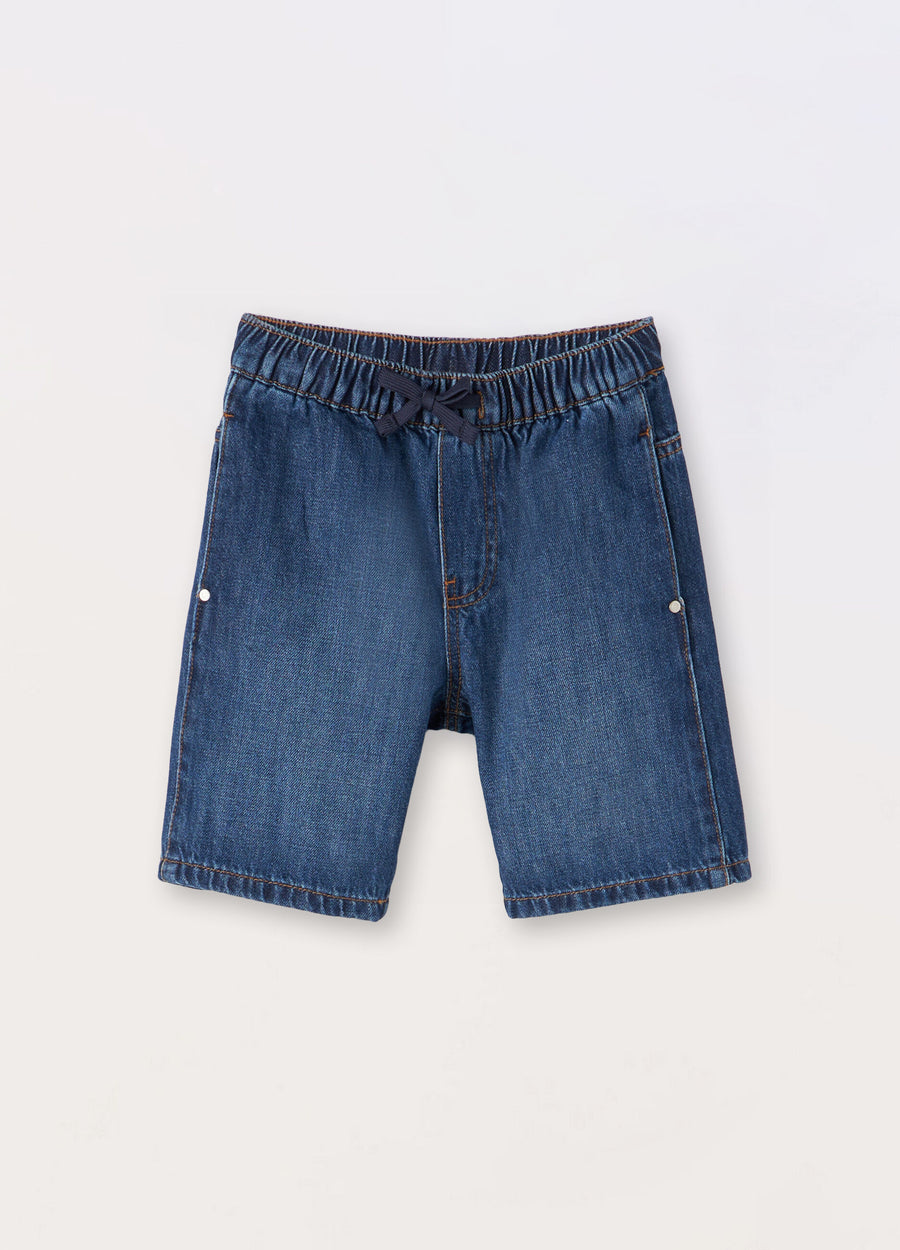Shorts in denim di misto cotone bambino