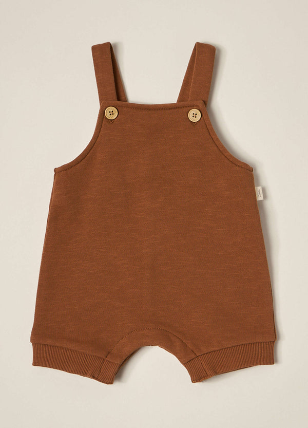Salopette in french terry di puro cotone neonato