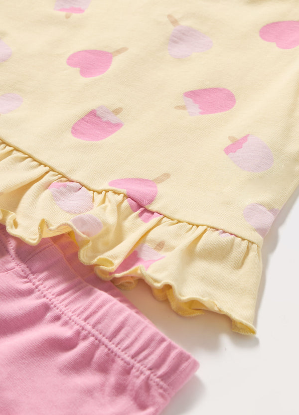 Jogging set in jersey di cotone stretch neonata