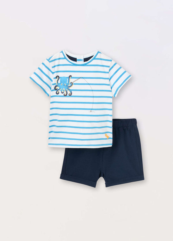 Jogging set in jersey di cotone stretch neonato