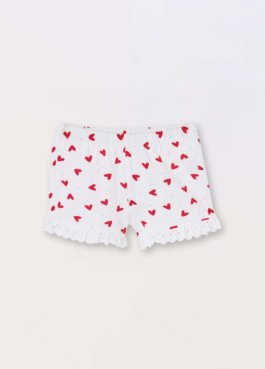 Shorts in jersey di cotone stretch neonata