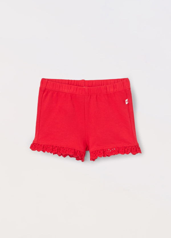 Shorts in jersey di cotone stretch neonata