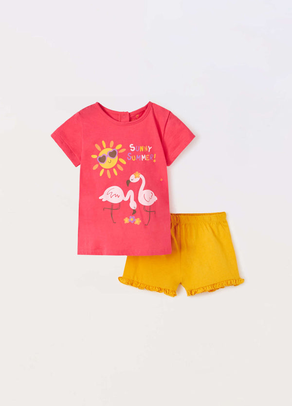 Jogging set in jersey di puro cotone neonata