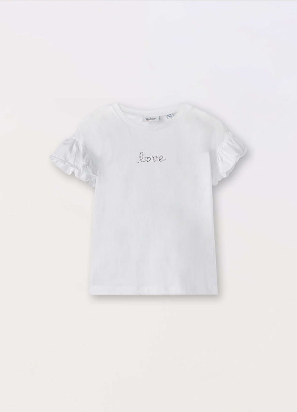 T-shirt in jersey di puro cotone bambina