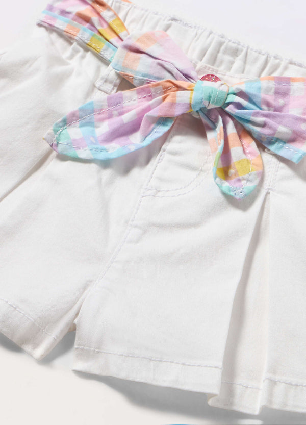 Shorts in cotone stretch neonata