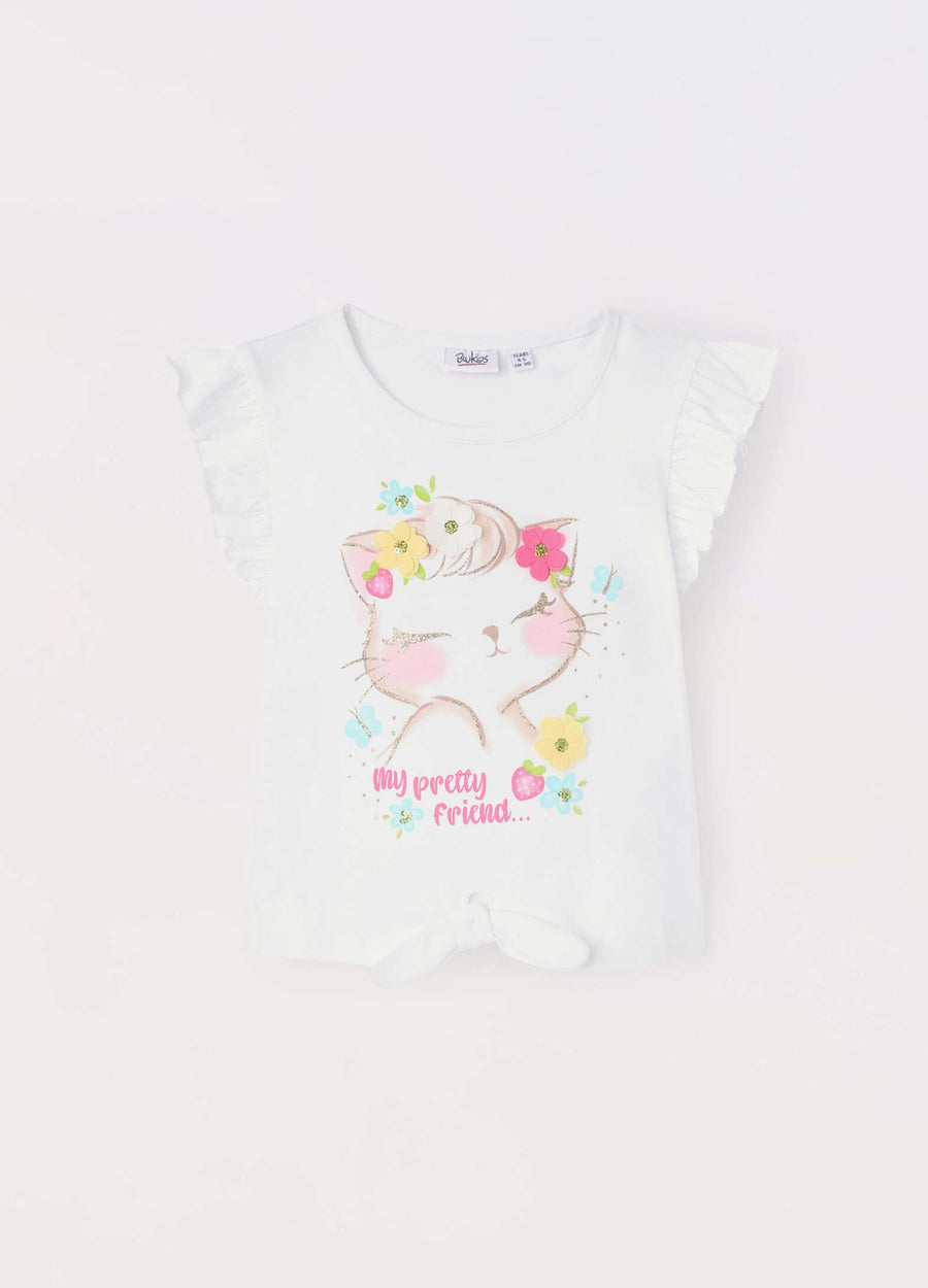 Canotta in jersey di puro cotone bambina