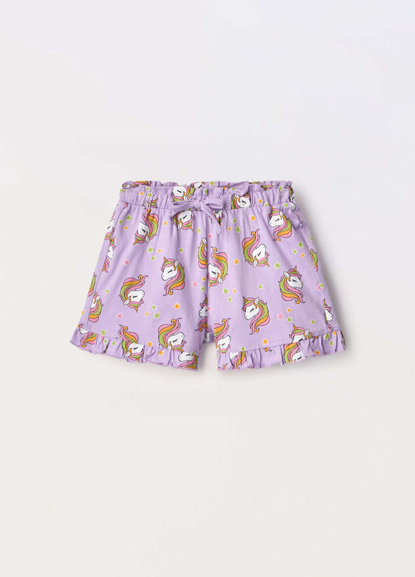 Shorts in jersey di puro cotone bambina