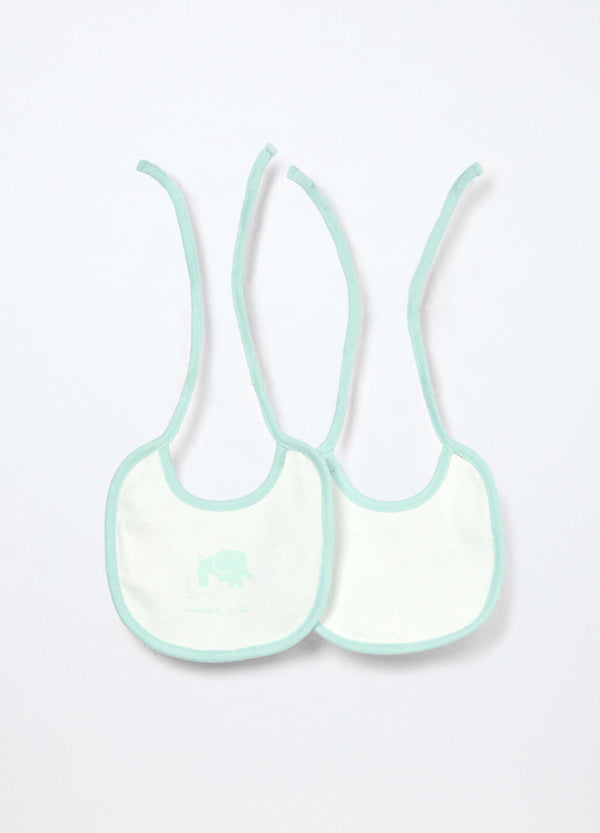Pack 2 bavaglini in interlock di puro cotone
