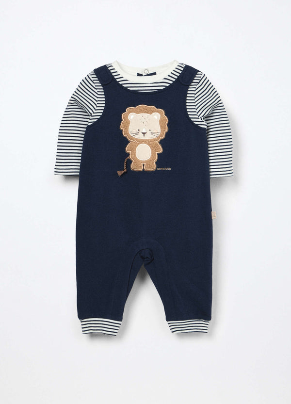 Tutina in french terry di cotone stretch neonato