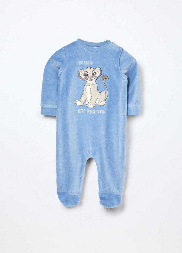 Tutina in misto cotone velours neonato