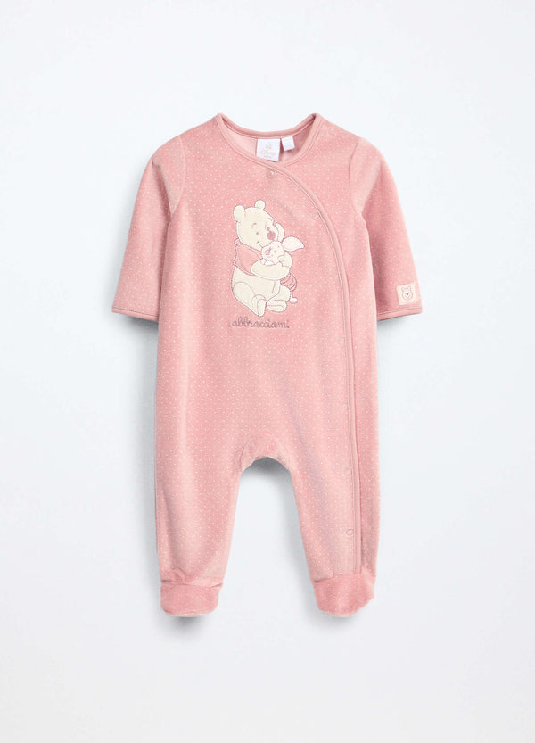 Tutina misto cotone velours neonata