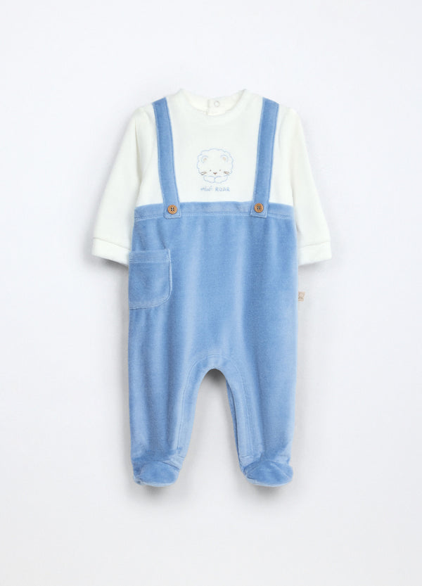 Tutina velour misto cotone neonato
