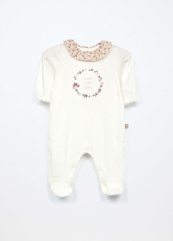 Tutina in interlock di puro cotone neonata
