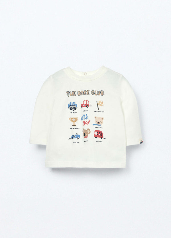 T-shirt in jersey di puro cotone neonato