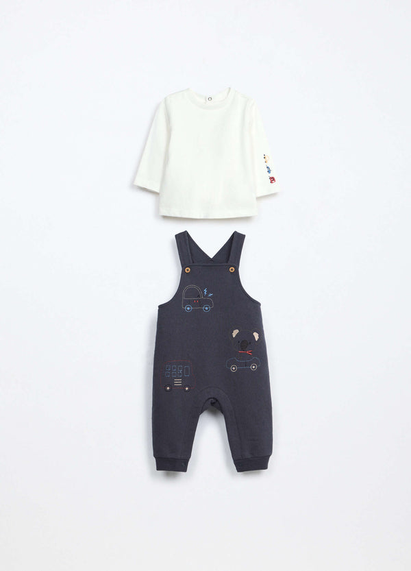 Set in puro cotone fleece neonato