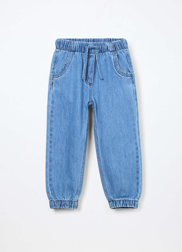 jogger in denim bambina