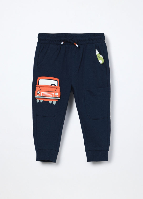 Jogger in french terry di puro cotone neonato