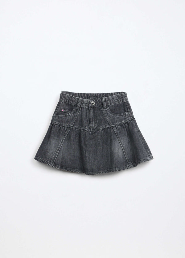 Minigonna in denim misto cotone bambina