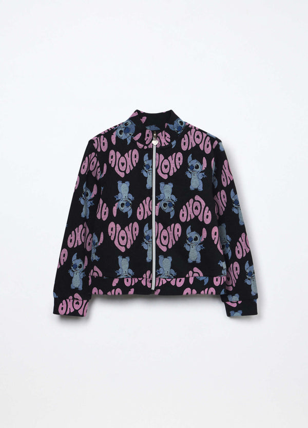 Felpa in french terry di misto cotone bambina