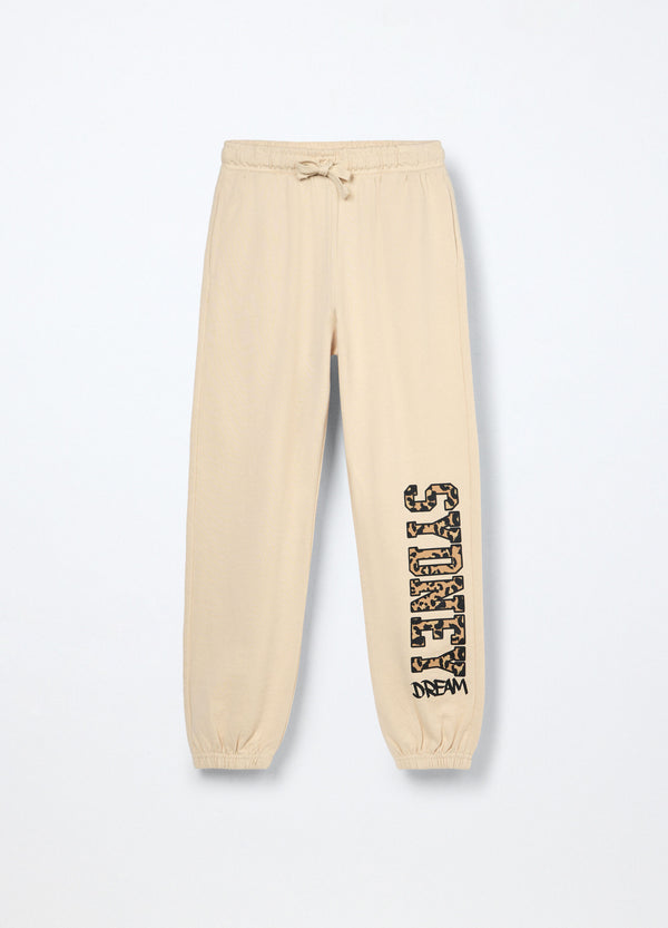 Jogger in french terry di puro cotone ragazza