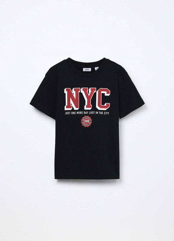 T-shirt in jersey di puro cotone ragazza