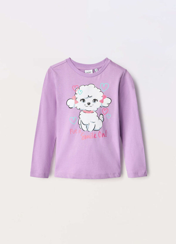 T-shirt in jersey di puro cotone bambina