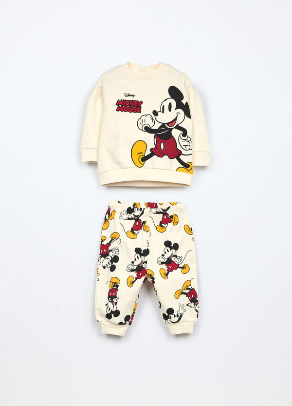 Jogging set in puro cotone fleece neonato