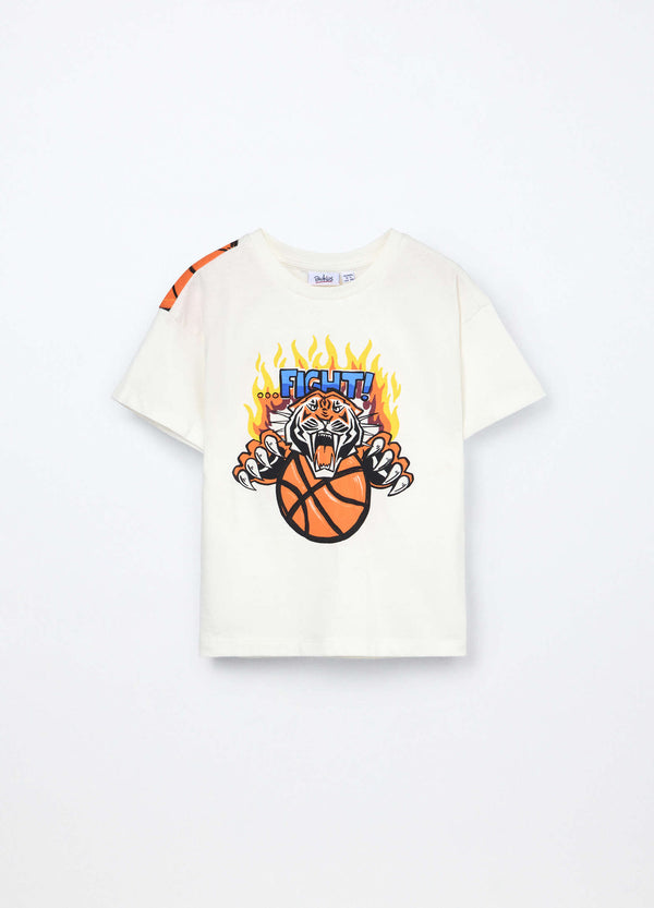 T-shirt in jersey di puro cotone bambino