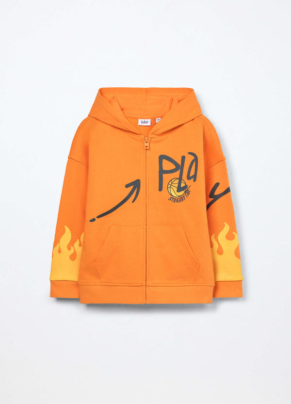 Felpa in french terry di puro cotone bambino