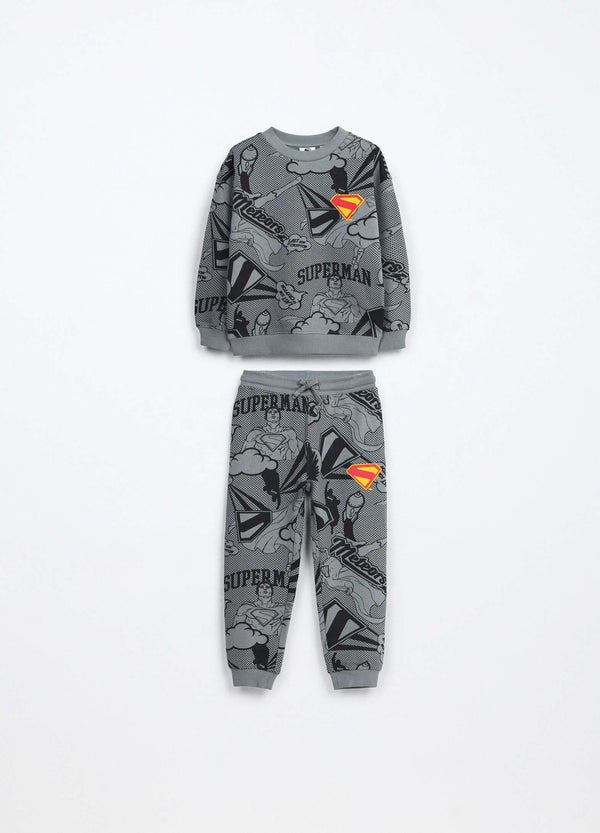 Jogging set in french terry di puro cotone bambino